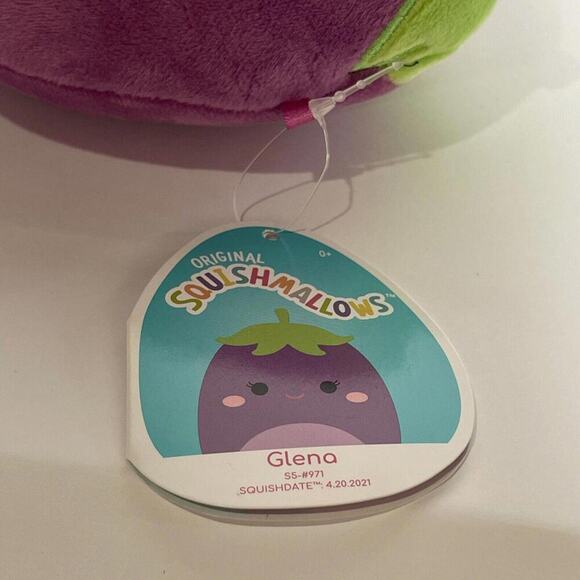 Squishmallows 5" Glena Eggplant Soft Purple Food Plush NWT - Picture 2 of 2